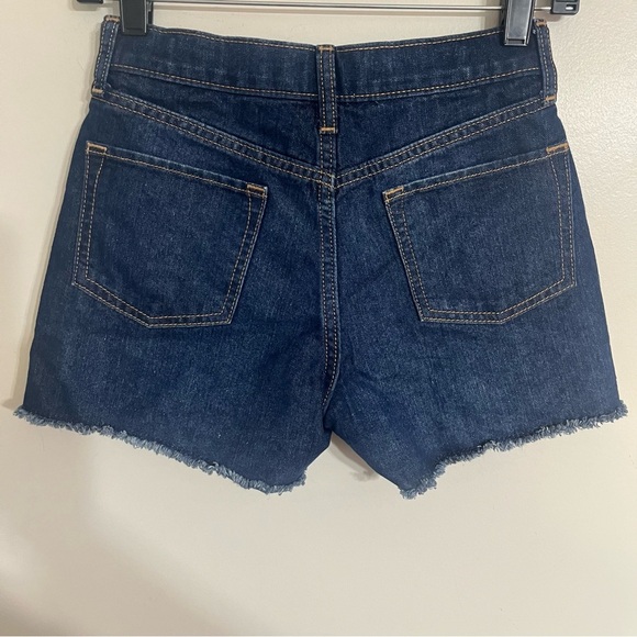 Girls Old Navy High Rise Adjustable Denim Shorts Size 12 Raw Hem - Picture 10 of 12